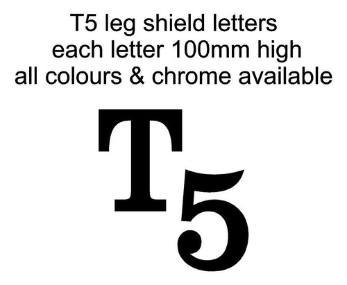 Vespa leg shield decals - t5,