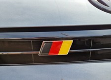 GERMAN FLAG CAR GRILLE BADGE SUIT VW GOLF T5 T6 T5.1 BRAND NEW 