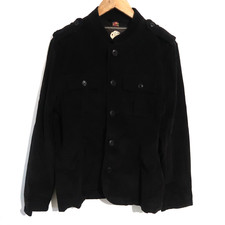 Pretty Green Lennon Corduroy Jacket Zip Up Corduroy Mens Large Black