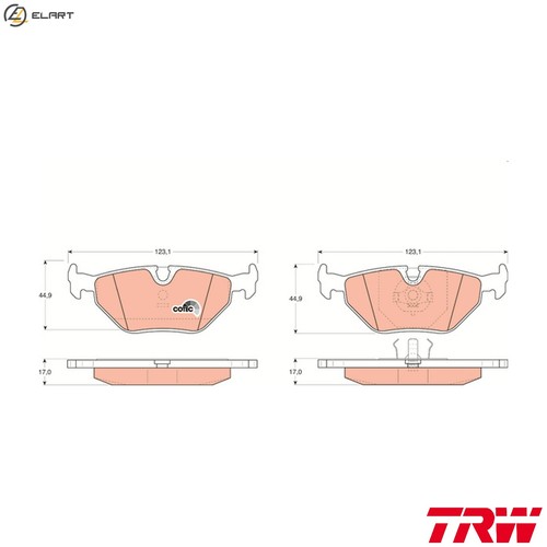Brake pad set - pad, disc