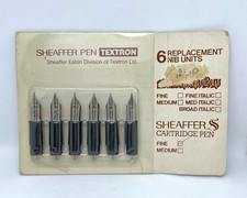 Sheaffer School Pen 6 Fine Replacement Nib Units Fountain Vintage Packaging NOS