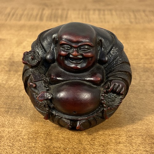 Vintage lucky buddha resin red - vintage,