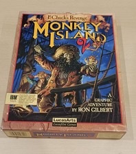 Monkey Island 2 - Le Chuck's Revenge GENUINE RARE Big Box PC Game 5.25" 
