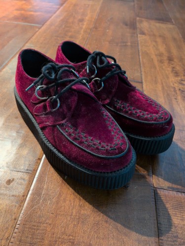 Creeper red velvet platform - red,