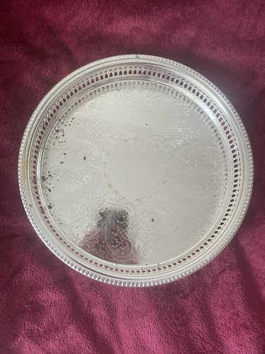 Sheffield silver plate round - silver,
