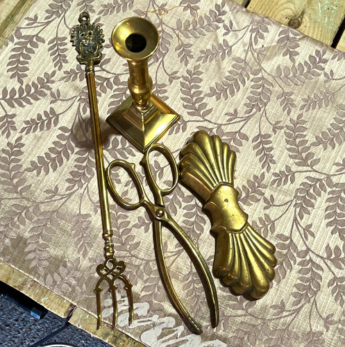 Brass traditional fireplace - brass,
