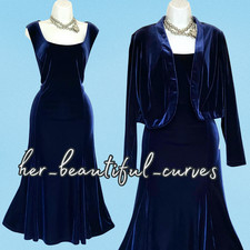 JOANNA HOPE RICH VELVET EVENING PARTY DRESS & JACKET SIZE 18 new with tags