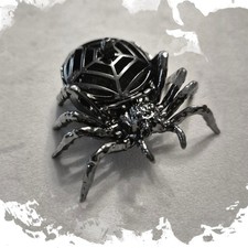 Dark Grey Black Spider Incense Burner Holder Gothic Decor Trinket Decorative Emo