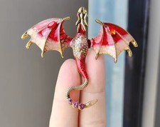 Enamel and Rhinestone Dragon