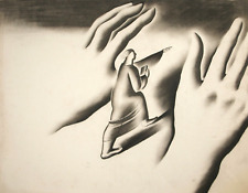 Arthur Wragg (1903– 1976)  Graphite drawing. Divine intervention / guiding hands