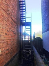 Solid steel fire escape - steel,