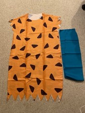 Fred Flintstones Costume Adult Kid Primitive Orange Clothing Cosplay