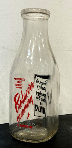 Vintage milk bottle producers - bottle,