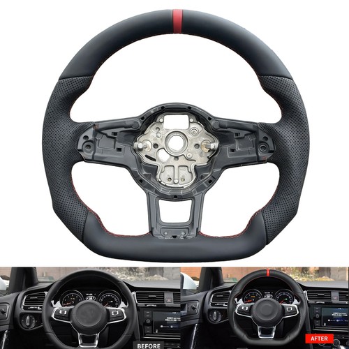 Leather steering wheel - wheel, for