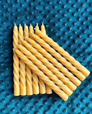 1 - 20 PCS Handmade 100% Pure Beeswax Spiral Twisted Taper Dinner Table Candles