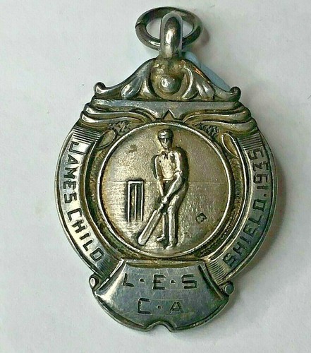 Silver cricket medal james - silver,