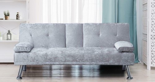 Crush velvet luxury sofa - velvet, bed