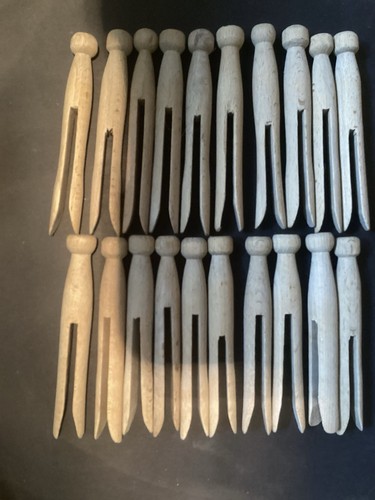 Vintage wooden dolly pegs - vintage,