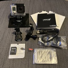 GoPro Hero 3 Plus 3+ Silver Camera Waterproof Accessories 32gb Memory Bundle