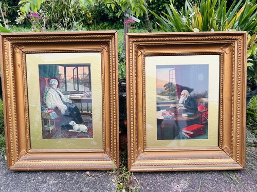 Antique gilt frame victorian - antique,