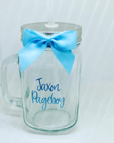 Personalised mason glass - personalised, retro