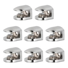 8Pcs Glass Clamp Glass Shelf Bracket Clamps Adjustable Shower Glass Holder