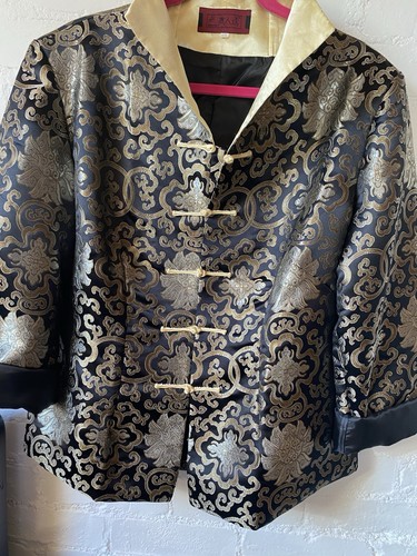 Chinese silk brocade jacket - silk,