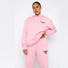 🔥Women White🔥Boutique🔥Fox Tracksuit 2PCS Set Hoodies Fleece Sports New