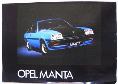 Opel manta car sales brochure - sales,