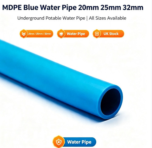 Mdpe blue water - blue, pipe