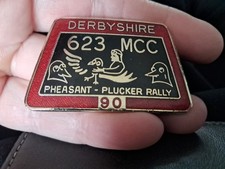 Vintage Badge  M.c.c. Biker  Badge  Derbyshire  Pheasant  Plucker Rally  Badge