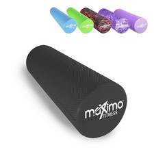 Maximo Fitness Pilates Foam Roller Pre & Post Workout Equipment - Black. 15x45cm