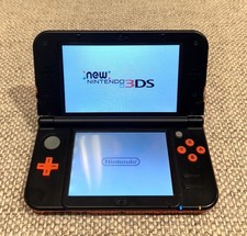 Nintendo 3DS XL Handheld Console - Black & Orange - 3 Games & Travel Case 