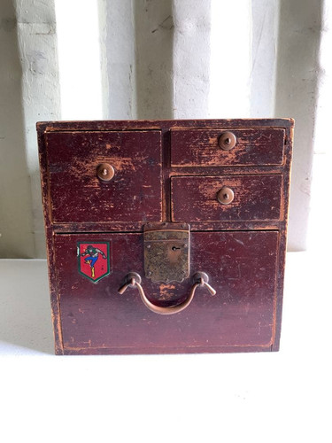 Vintage showa era wooden tansu - vintage,