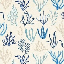 CLARKE AND CLARKE PORTSIDE OCEAN 100% COTTON CURTAIN/CRAFT/CUSHION FABRIC