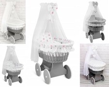 Wicker Wheels Moses Basket