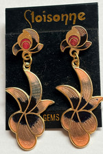 CLOISONNE FLORAL DANGLE