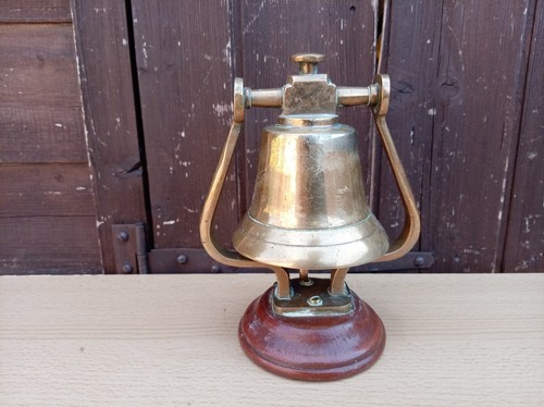 Vintage brass counter bell - brass, on