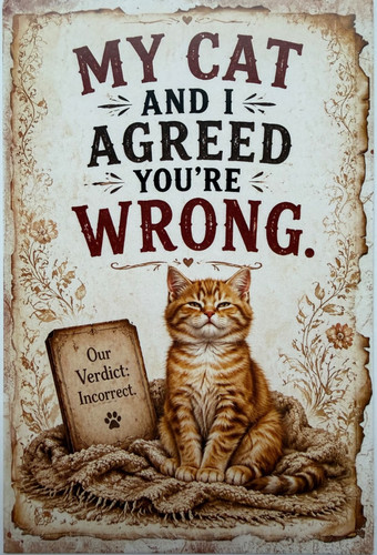 Cat attitude postcard - attitude,