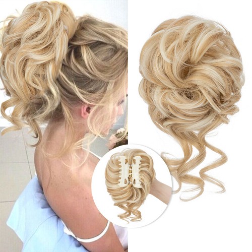Highlight curly messy bun - highlight,