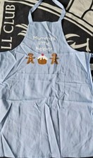 2 BLUE CHILD'S  KITCHEN APRON  CHRISTMAS ? MUMMYS LITTLE HELPER SLOGAN 1 NEW 