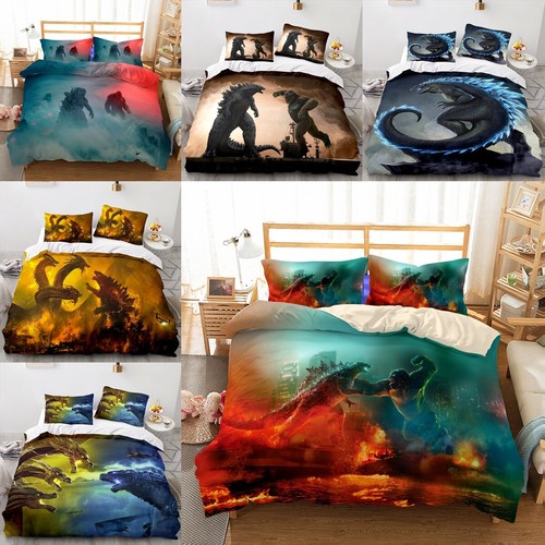 Kids godzilla bedding set - 3d,