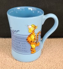 Disney Store Blue Bouncing Tigger Large 3D Ceramic Mug