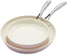 GreenLife Artizan 26cm & 20cm Frying Pan Set Ceramic Non-Stick (Pink)