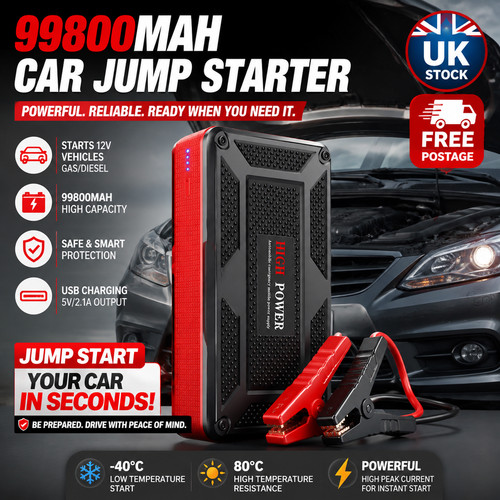 99800mah jump starter 12v - jump, car