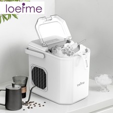 LOEFME Ice Maker Machine 12KG Per Day Electric Ice Cube Maker Countertop - White