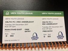 Celtic v Anderlecht Uefa Youth