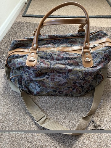 Vintage tapestry carpet bag 2 - tapestry,
