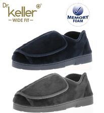 MENS DR KELLER EXTRA WIDE OPENING WIDE FIT ORTHOPAEDIC DIABETIC SLIPPERS SIZE