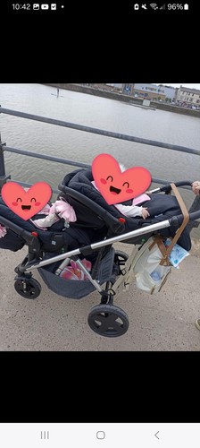 Double pram for twins - pram,